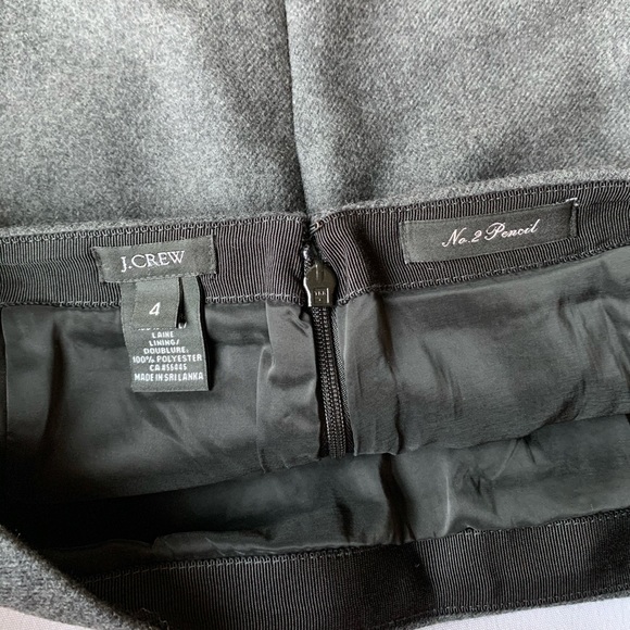 J. Crew Charcoal Grey No. 2 Pencil Skirt sz 4 - Picture 3 of 4
